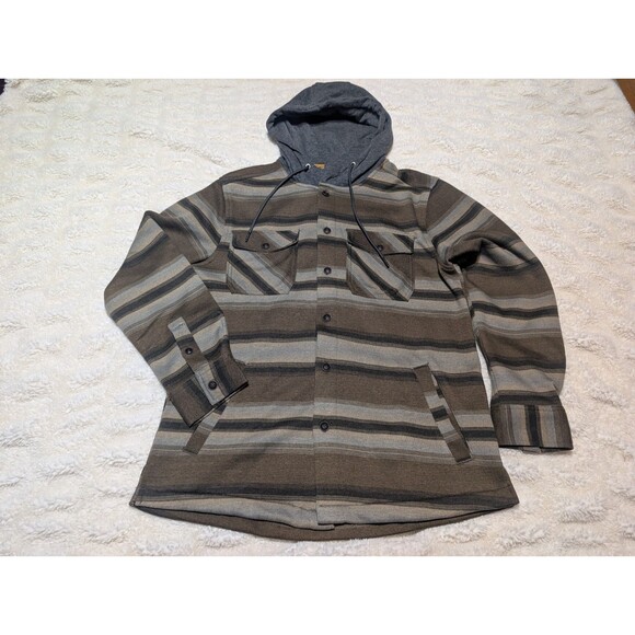 Button-Up Hoodie Sweater – Modern Striped Style – Size S NWT - Picture 2 of 8